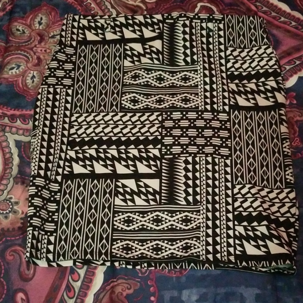 Black and White Skirt Mini Skirt